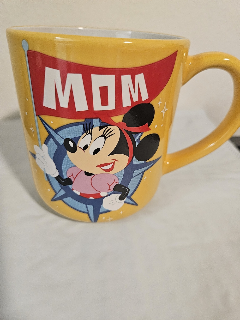 Disney Yellow Minnie Mom Ceramic Coffee Mug